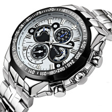 Luxury Brand WWOOR Quartz Watch Stainless Steel Strap watch Men's Sports Chronograph Quartz Watch